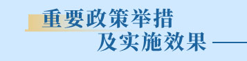 重要政策举措及实施效果